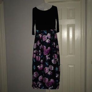 Eliza J Floral Dress With Sleeves